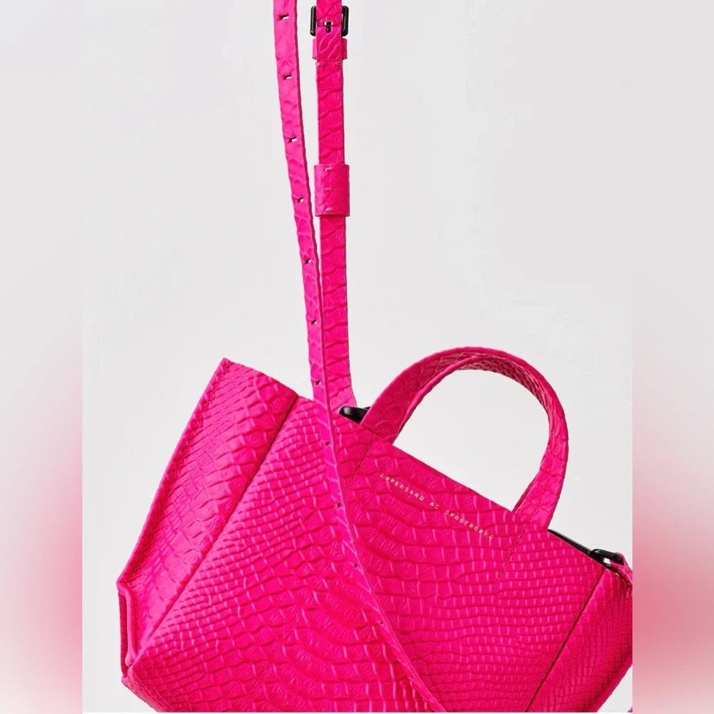 Ampersand as Apostrophe Micro Tote Neon Pink - Picture 3 of 5